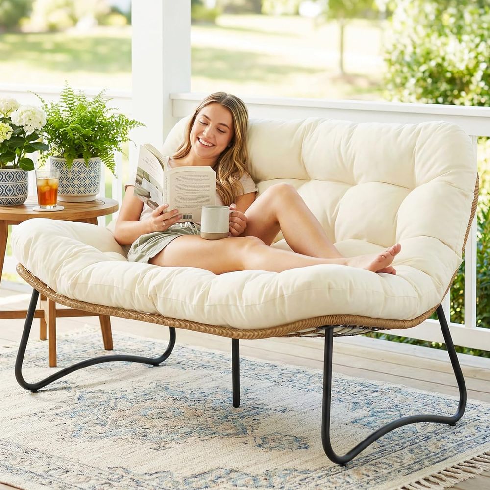 Outdoor Furniture Loveseat - Loveseat voor buiten, Boho Loungebank met
