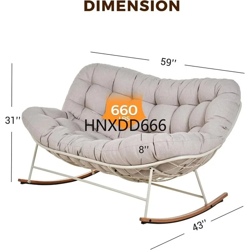 Outdoor Furniture Loveseat - Extra grote buiten-schommelstoel voor twee personen,