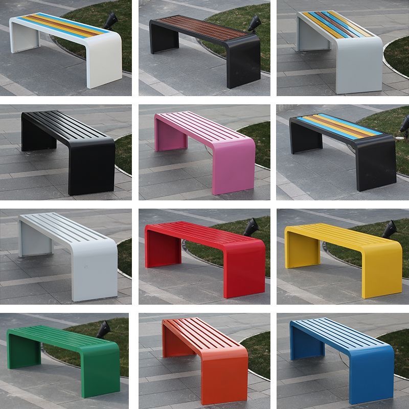 Outdoor Furniture Green - 1m-1,8m koudgewalst stalen metalen bank park