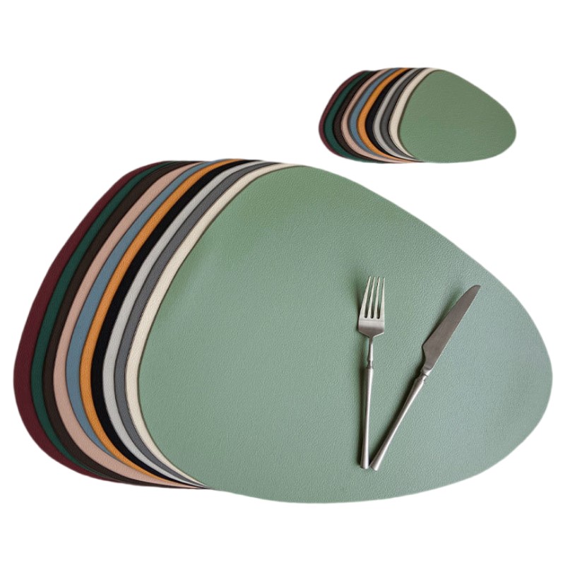 Outdoor Furniture Green - 1/6/10sets Eettafel Placemats Wasbare Groene Placemats