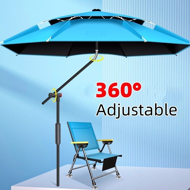 Parasol Umbrella Large - 2.0-2.6M Blauwe Visparaplu Buiten Parasol Strand