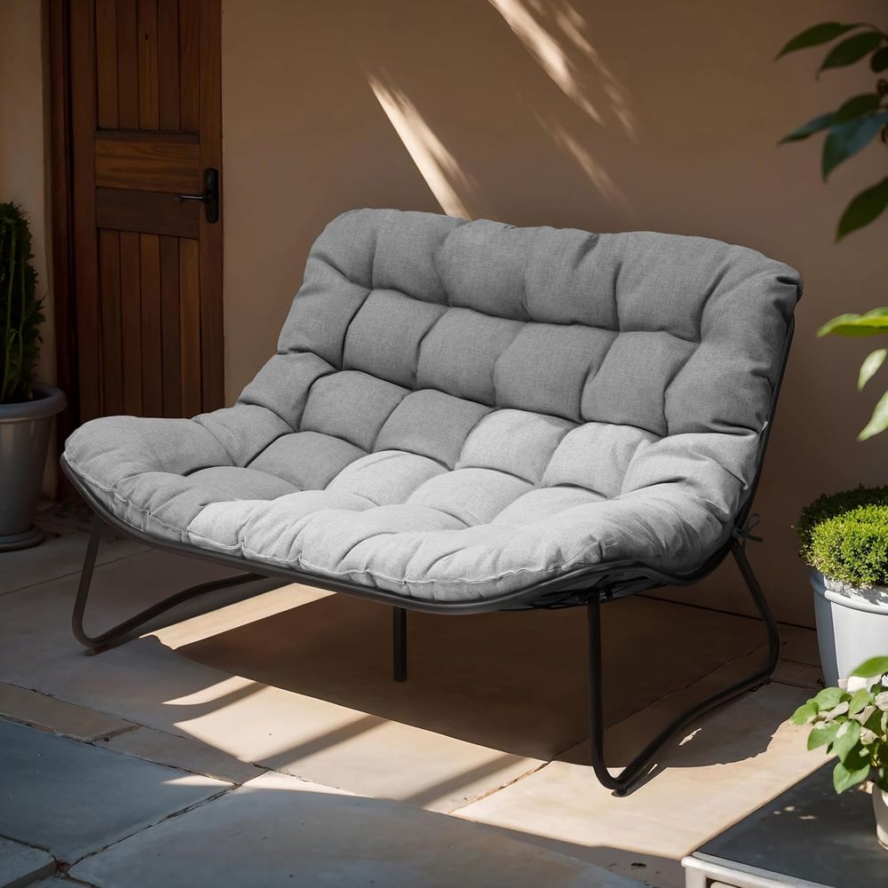 Outdoor Furniture Loveseat - Loveseat voor buiten, 2-zitsbank met zitkussen,