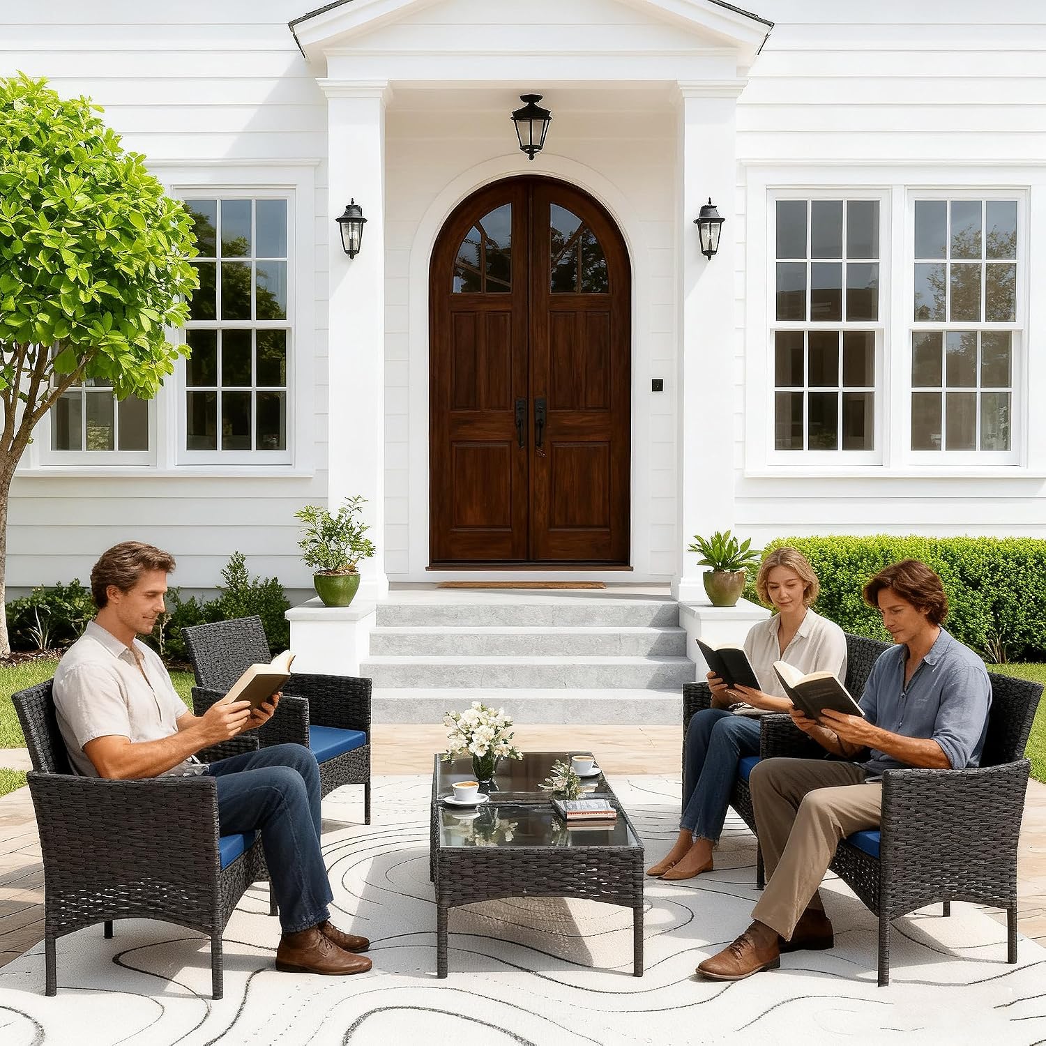 8-delige tuinmeubelset, wicker - Outdoor Furniture Loveseat recensie en prijs