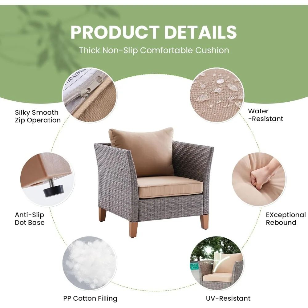 5-delige terrasmeubilairset, t - Outdoor Furniture Loveseat recensie en prijs