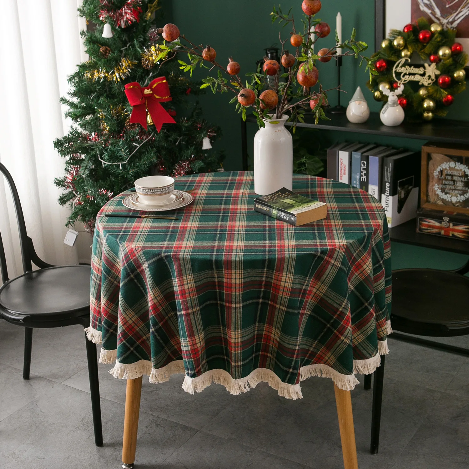 Geruite kwastjes Kerstdecorati - Outdoor Furniture Green recensie en prijs