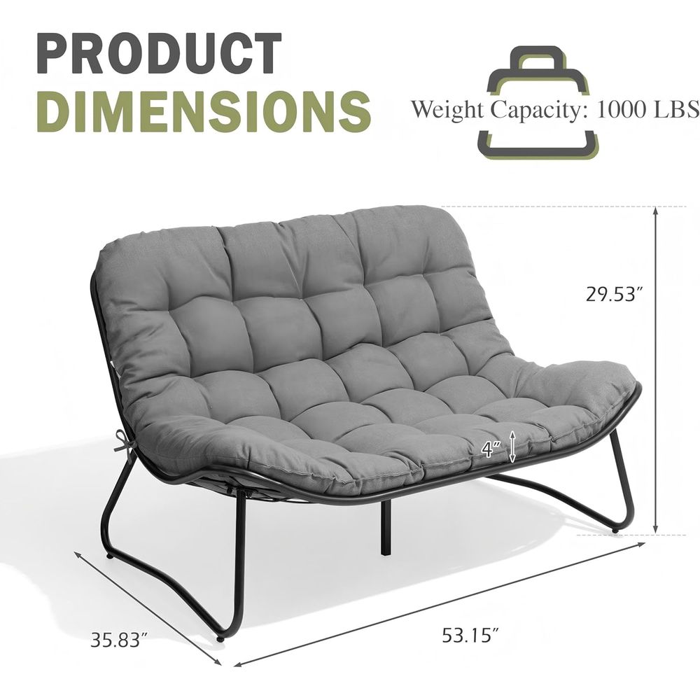 Loveseat voor buiten, 2-zitsba - Outdoor Furniture Loveseat recensie en prijs