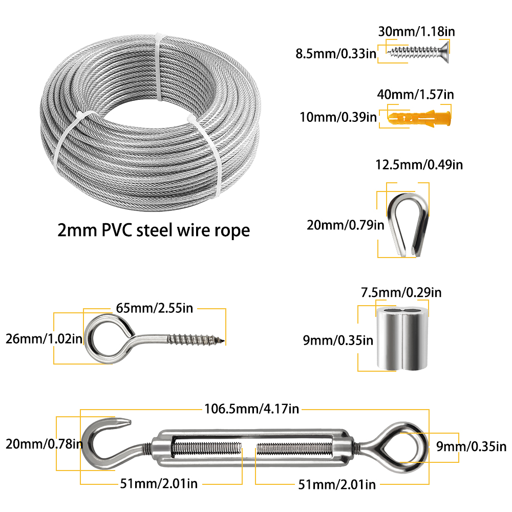 10-25M Staaldraad Roestvrij St - Outdoor Furniture Rope recensie en prijs